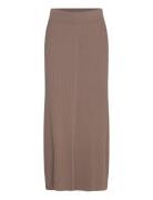 Bs Desiree Skirt Lang Nederdel Brown Bruun & Stengade