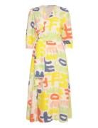 Carnival Print V-Neck Wrapped Dress Knælang Kjole Multi/patterned Bobo...