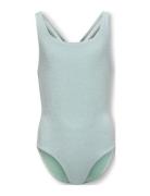 Kogmalibu Glitter Swimsuit Acc Badedragt Badetøj Blue Kids Only