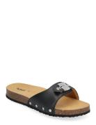 Sl Pescura Margot Leather Flade Sandaler Black Scholl