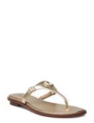 Jillian Thong Flade Sandaler Gold Michael Kors