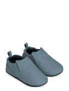 Eliot Leather Slipper Slippers Hjemmesko Blue Liewood