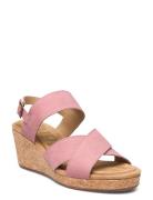 Willow X Band Sko Med Kilehæl Pink Hush Puppies