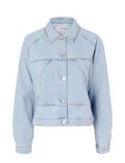 Slfhazel Ls Light Ice Blue Denim Jacket Jakke Denimjakke Blue Selected...