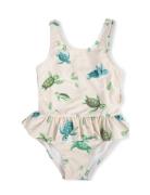 Eva – Badedragt 1-2 År – First Swim Badedragt Badetøj Beige Filibabba