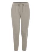 Ihkate Pa Cropped Bottoms Trousers Straight Leg Beige ICHI