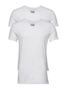 Bhdinton V-Neck Tee 2-Pack Tops T-Kortærmet Skjorte White Blend