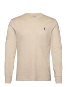 Custom Slim Fit T-Shirt Tops T-Langærmet Skjorte Beige Polo Ralph Laur...