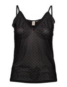 Taylor Soft Dot Top Tops T-shirts & Tops Sleeveless Black Becksönderga...