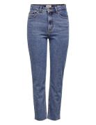 Onlemily Hw St Rw Cr An Mae05 Noos Bottoms Jeans Straight-regular Blue...