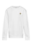 Classic Crew Neck Lb Tops Sweatshirts & Hoodies Sweatshirts White Lyle...