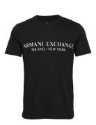 T-Shirt Tops T-Kortærmet Skjorte Black Armani Exchange