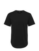 Onsmatt Longy Ss Tee Noos Tops T-Kortærmet Skjorte Black ONLY & SONS