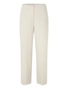 Evie Classic Trousers Bottoms Trousers Straight Leg Cream Second Femal...