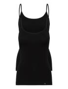 Women's Bamboo Strap Top 2-Pack Sport T-shirts & Tops Sleeveless Black...