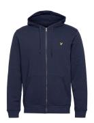 Zip Through Hoodie Tops Sweatshirts & Hoodies Hoodies Navy Lyle & Scot...