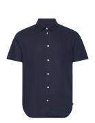 Sdallan Ss Sh Tops Shirts Short-sleeved Navy Solid