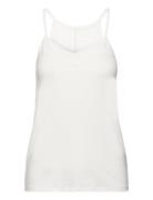 Crtrulla Jersey Top Tops T-shirts & Tops Sleeveless White Cream