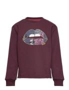 Tndallas Sweatshirt Tops T-shirts Long-sleeved T-Skjorte Burgundy The ...