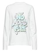 W.hanger Print Longsleeve Tops T-shirts & Tops Long-sleeved White Hang...