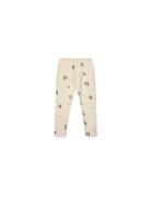 Marie Printed Leggings Bottoms Leggings Cream Liewood