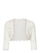 Rwdelicia 3/4 Bolero Tops Knitwear Cardigans White Rosemunde