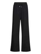 Amosiw Pants Bottoms Trousers Wide Leg Black InWear