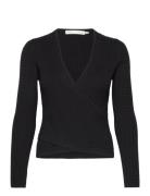 Imimiiw Wrap Pullover Tops Knitwear Jumpers Black InWear