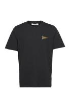 Flag T-Shirt Tops T-Kortærmet Skjorte Black Les Deux