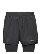 Borg Running Shorts 2 In 1 Sport Shorts Sport Shorts Black Björn Borg