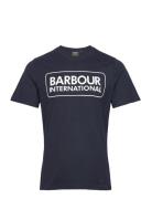 B.intl Ess Lg Logo Tee Designers T-Kortærmet Skjorte Navy Barbour