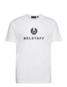 Belstaff Signature T-Shirt Sky Blue Designers T-Kortærmet Skjorte Whit...