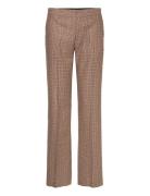 Bootcut Check Trousers Bottoms Trousers Suitpants Beige Filippa K