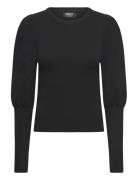 Onlmyo Ls Puff Ex Knt Tops Knitwear Jumpers Black ONLY