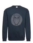 Loose Fit Sweat With Owl Print - Go Tops Sweatshirts & Hoodies Sweatsh...