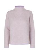 Herrin Knit New T-Neck Tops Knitwear Jumpers Purple Second Female