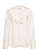 Rodebjer Clementine Tops Blouses Long-sleeved Cream RODEBJER