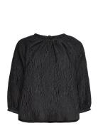 Dasiepw Bl Tops Blouses Long-sleeved Black Part Two