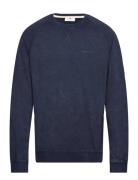 Akruben Cotton Crew Sweat Tops Sweatshirts & Hoodies Sweatshirts Navy ...