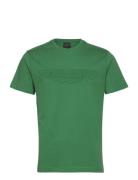 Am Emboss Tee Tops T-Kortærmet Skjorte Green Hackett London