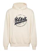 Gant Usa Hoodie Tops Sweatshirts & Hoodies Hoodies Cream GANT