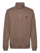 Piece Half-Zip Sweatshirt Tops Sweatshirts & Hoodies Sweatshirts Beige...