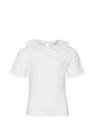 Vmpanna Glenn Ss Collar Top Jrs Girl Tops T-Kortærmet Skjorte White Ve...