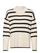 Onlhella Ls Loose Striped O-Neck Cc Knt Tops Knitwear Jumpers Cream ON...