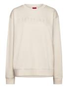 Disandra Tops Sweatshirts & Hoodies Sweatshirts Cream HUGO