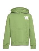 Izzy Kids Aa Moss Hoodie Tops Sweatshirts & Hoodies Hoodies Green Wood...