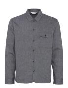 Cfaugusto 0066 Linen Mix Overshirt Tops Overshirts Navy Casual Friday