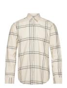 Onslars Ls Reg Brush Check Shirt Tops Shirts Casual Cream ONLY & SONS