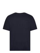 Calton Structured Tee Tops T-Kortærmet Skjorte Navy Clean Cut Copenhag...