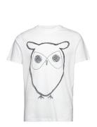 Alder Big Owl Tee - Gots/Vegan Tops T-Kortærmet Skjorte White Knowledg...